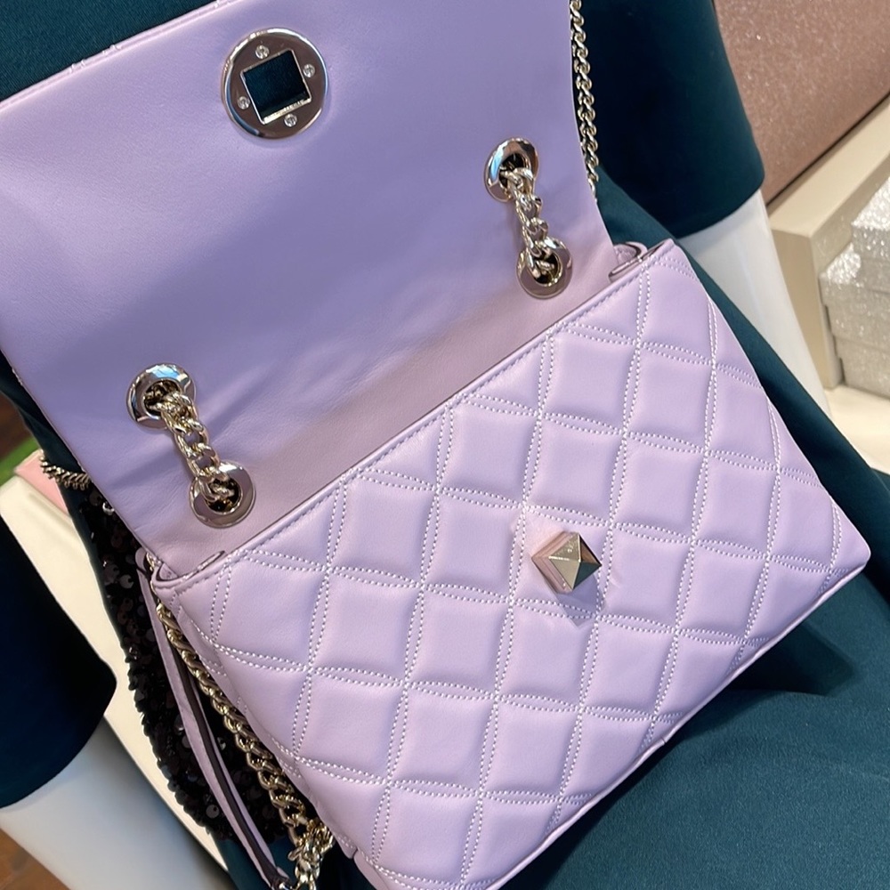 Kate Spade WKRU7074 Natalia Small Flap Crossbody In Lilac Frost - Picture 4 of 16